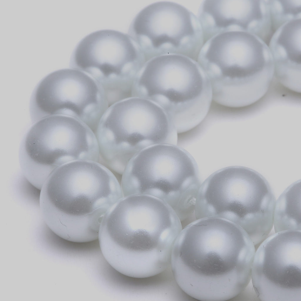 4 mm Round Glass beads Transparent Pearl Seafoam x 60 pc(s