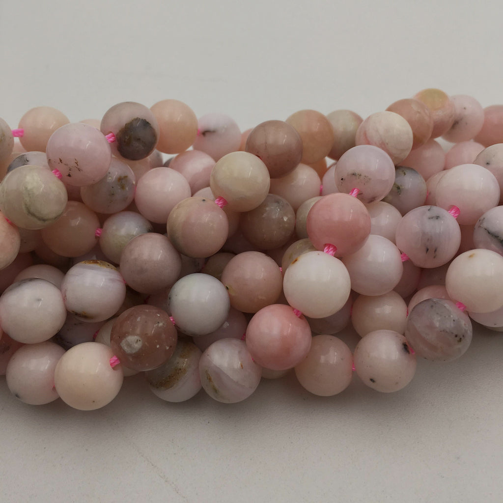 4mm Natural Pink Opal Beads Grade AA Round Loose Gemstones For Jewelry Making
