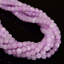 Lavender Color Dyed Jade Faceted Cube Beads Size 7mm 15.5'' Strand