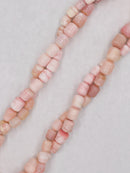 Natural Pink Opal Graduated Drum Shape Beads Size 6x8mm-10x15mm 18'' Strd