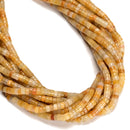 Natural Yellow Jade Heishi Disc Beads Size 2x4mm 15'' Strand
