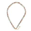 Aqua Terra Jasper Rondelle 2x6mm Beaded Necklace 17''-18.5" Length Adjustable