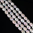 Natural White Fresh Water Pearl Oval Nugget Shape Beads Size 15x20mm 15.5" Strd