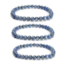 High Quality Kyanite Smooth Round Beaded Bracelet 6mm 7.5'' Length 3 PCS/Set