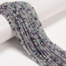Natural Fluorite Faceted Rubik's Cube Beads Size 2mm 15.5'' Strand