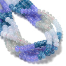 02-Multi-color Dyed Jade Smooth Rondelle Beads Size 5x8mm 15.5'' Strand