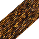 01 Mixed Gemstone Cylinder Tube Shape Beads Size 2x4mm 15'' Strand