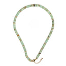 Amazonite Rondelle Size 2x6mm Beaded Necklace 17''-18.5" Length Adjustable