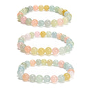 Natural Morganite Smooth Round Beaded Bracelet Size 8mm 7.5'' Length Sold by Piece