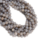 Natural Multi Color Blue Opal Smooth Round Beads 6mm 8mm 10mm 12mm 15.5" Strand