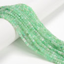 Natural Chrysoprase Faceted Rubik's Cube Beads Size 2mm 3mm 15.5'' Strand