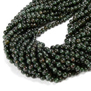 Natural Seraphinite Smooth Round Beads Size 6mm 8mm 10mm 15.5'' Strand