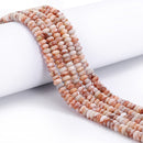 Red Silk Stone Web Jasper Smooth Rondelle Beads Size 2x4.5mm 15.5'' Strand