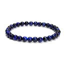 Blue Tiger Eye Smooth Round Beaded Bracelet 6mm 8mm 10mm 7.5'' Length 3 PCS/Set