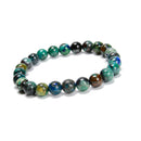 Azurite Malachite Chrysocolla Round Beaded Bracelet 8mm 7.5'' Length 3 PCS/Set