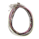 2-3mm Faceted Dainty Beaded Choker Necklace 16''+2'' Extension Chain 2pcs/Bag
