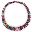 Purple Spiny Oyster with Turquoise Graduated Rondelle Beads Size 8-20mm 16" Strd