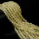 Natural Lemon Quartz Smooth Round Beads Size 6mm 8mm 10mm 15.5" Strand