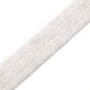 White Jade Smooth Rondelle Beads Size 5x8mm 15.5'' Strand