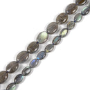 Natural Labradorite Smooth Oval Beads Size 8x12mm 12x16mm 15.5'' Strand