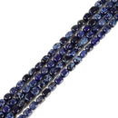 Dark Blue Sea Sediment Jasper Rectangle Cube Beads Size 6x7mm 15.5'' Strand