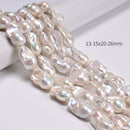 Grade A Natural White Fresh Water Pearl Baroque Beads 13-15x15-20mm 16" Strand