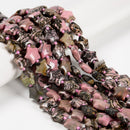 Natural Rhodonite Five-Pointed Star Shape Beads Size 15mm 15.5'' Strand