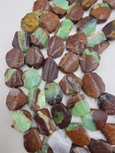 Natural Chrysoprase Freeform Slab Slice Beads Sizes 18x22mm, 22x28mm, 25x30mm, 30x40mm 14" Strand