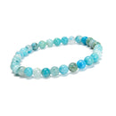 Natural Hemimorphite Smooth Round Beaded Bracelet 6mm 7.5'' Length 3 PCS/Set