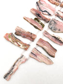 Natural Pink Opal Graduated Free Form Slice Beads Size 25x35mm-35x65mm 16'' Strd