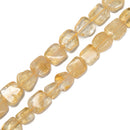 Natural Citrine Smooth Irregular Square Beads Size 10-13mm 13-15mm 15.5'' Strand