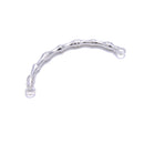 925 Sterling Silver Bamboo Curved Tube Connector Size 3x45mm Sold by 1 Piece