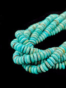 AAA Grade Genuine Turquoise Smooth Rondelle Disc Beads Size 2x6mm 15.5'' Strand