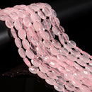 Natural Rose Quartz Smooth Oval Beads Size 10x14mm 12x16mm 15.5'' Strand