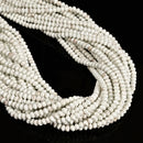White Turquoise Faceted Rondelle Beads Size 2x3mm 3x4mm 15.5'' Strand