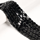 Black Onyx Smooth Irregular Rectangle Cube Beads Size 6x9mm 15.5'' Strand