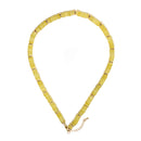 Lemon Jade Rondelle Size 2x6mm Beaded Necklace 17''-18.5" Length Adjustable