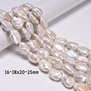 Natural White Fresh Water Pearl Irregular Chunk Beads 13-16x18-23mm 15.5" Strand