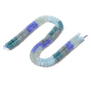 06-Multi-color Dyed Jade Smooth Rondelle Beads Size 5x8mm 15.5'' Strand