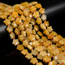 Natural Yellow Aventurine Five-Pointed Star Shape Beads Size 15mm 15.5'' Strand