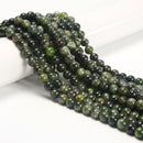 Natural Diopside Smooth Round Beads Size 6mm 8mm 10mm 15.5" Strand