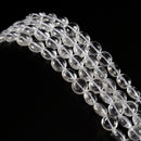 Grade A Natural Clear Quartz Smooth Coin Beads Size 10mm 12mm 15.5'' Strand