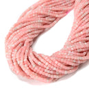 Natural Chinese Pink Opal Faceted Rubik's Cube Beads Size 3mm 15.5'' Strand