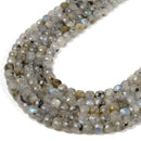 Natural Labradorite Faceted Cube Beads Size 4-5mm 15.5'' Strand