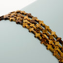 Natural Yellow Tiger Eye Cross Beads Size 10x14mm 12x20mm 15.5'' Strand