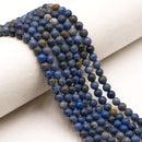 Natural Blue Dumortierite Smooth Round Beads Size 6mm 8mm 10mm 15.5" Strand