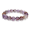 Natural Super Seven Smooth Round Beaded Bracelet Size 10mm 7.5''Length 3 PCS/Set