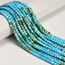 Gradient Turquoise Faceted Rubik's Cube Beads Size 3mm 4mm 15.5'' Strand