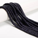 Blue Sandstone Smooth Rondelle Beads Size 2x6mm 15.5" Strand