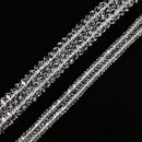 Clear K9 Crystal Glass Faceted Rondelle Beads Size 2x4mm 4x8mm 15.5" Strand